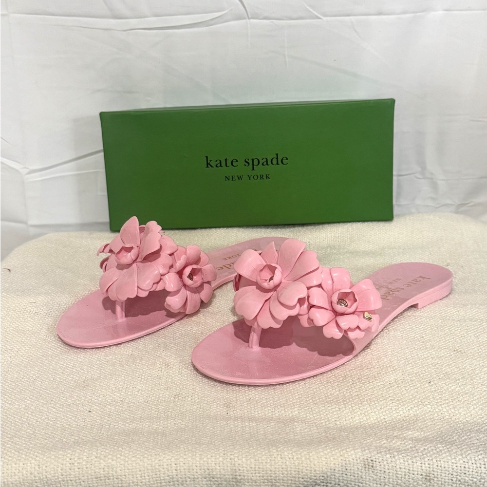 Kate Spade pink flower sandals